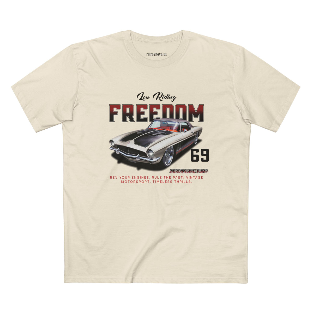 Retro Car Vintage Graphic Tee Staple Unisex 100 Cotton Tee Shirt - RC-8
