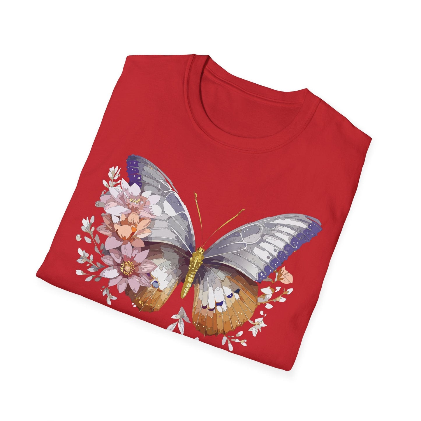 Butterfly Shirt Unisex T Shirt 100 Percent Ring Spun Cotton Gildan Softstyle Tee
