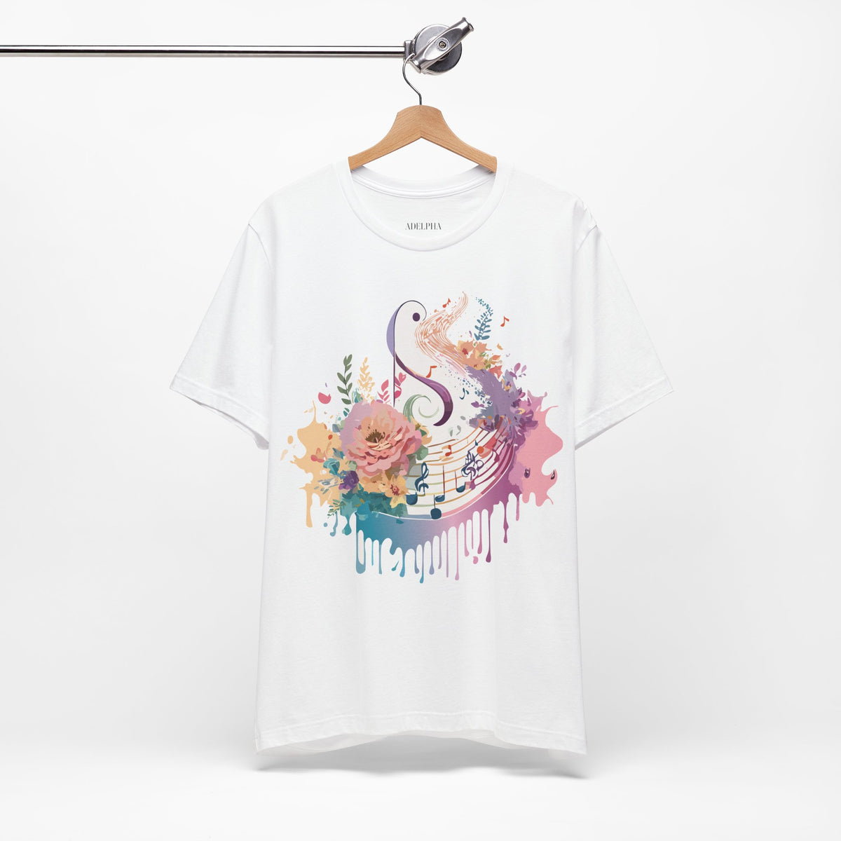 Music Graphic Unisex Cotton Bella+Canvas Tee with Art Design n165