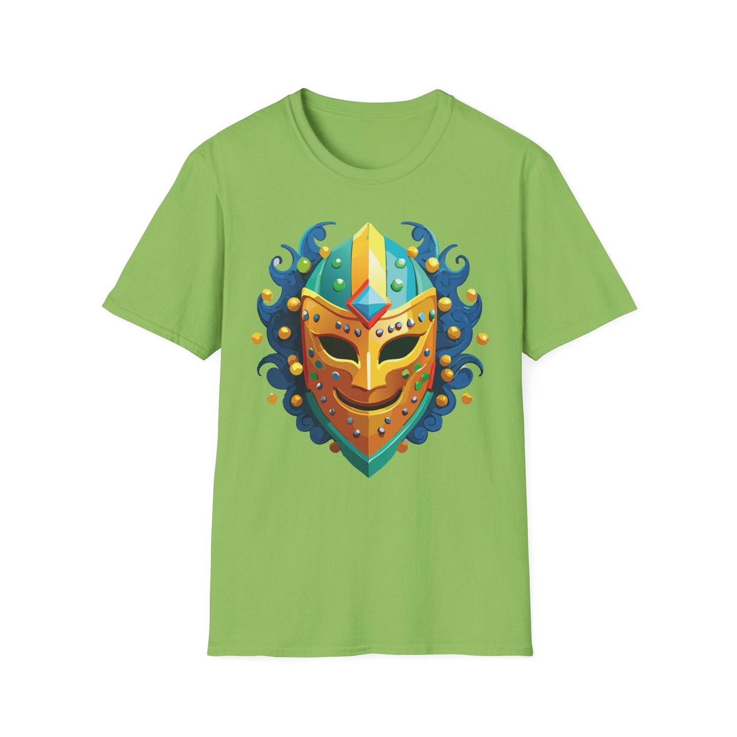 Mask Graphic Unisex Cotton Masquerade Design Artwork Tee 11