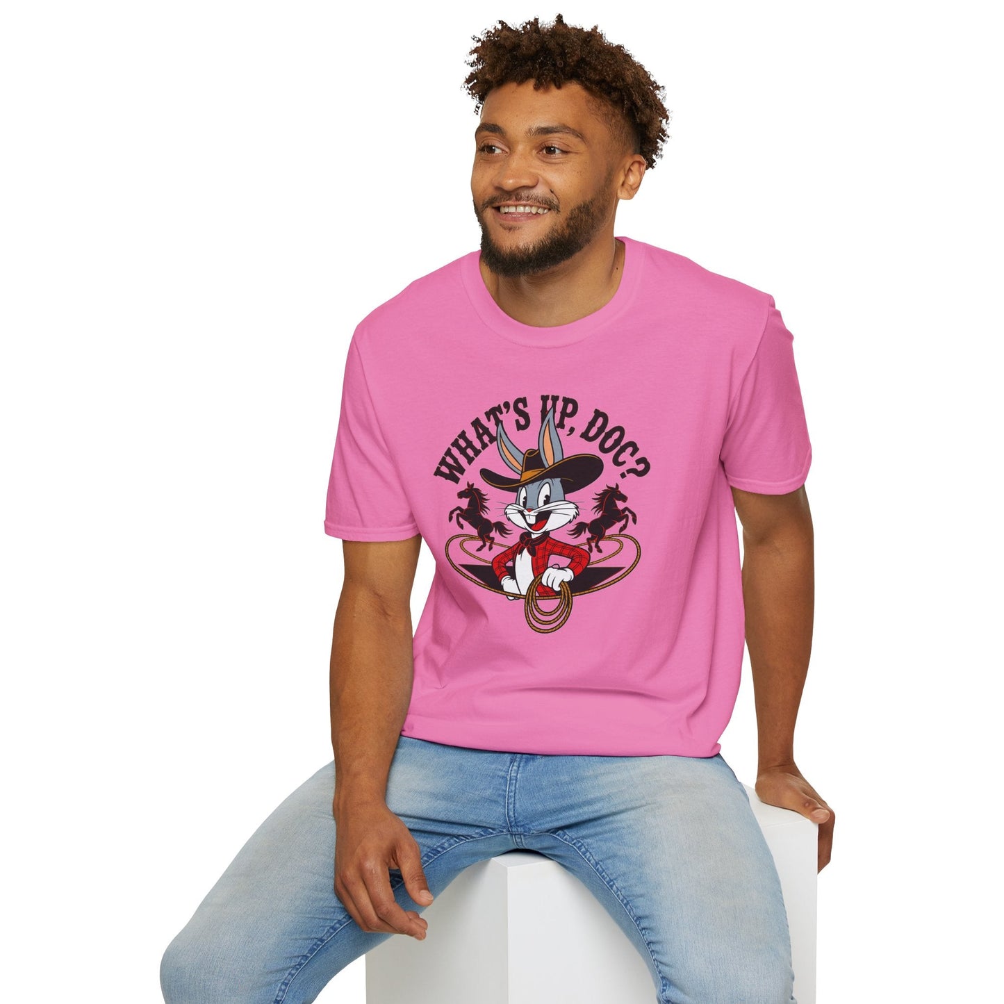 Bugs Bunny Shirt Unisex Cartoon T Shirt With Animation Design Softstyle Gildan 64000