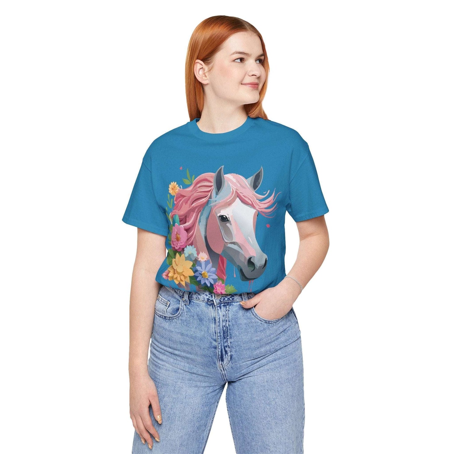 Horse Graphic Unisex 100 Cotton Vintage Animal Art T-Shirt 1