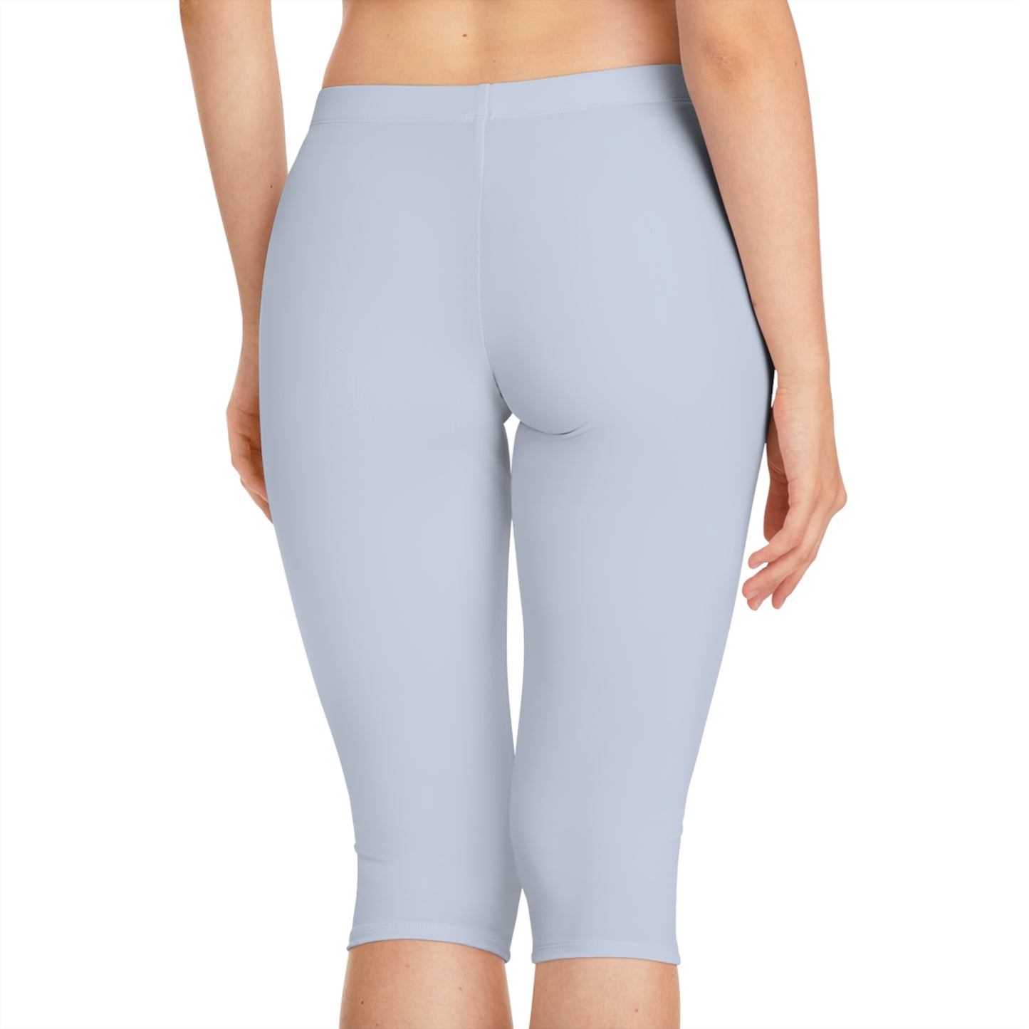 Blue Color Capri Leggings, Blue Capri Leggings 8