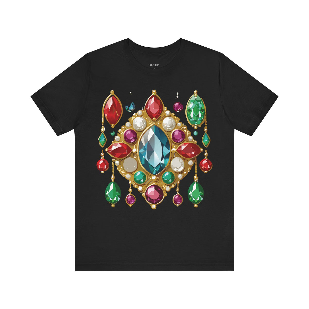 Jewelry Graphic Unisex Cotton Bella+Canvas Tee with Art Design n138