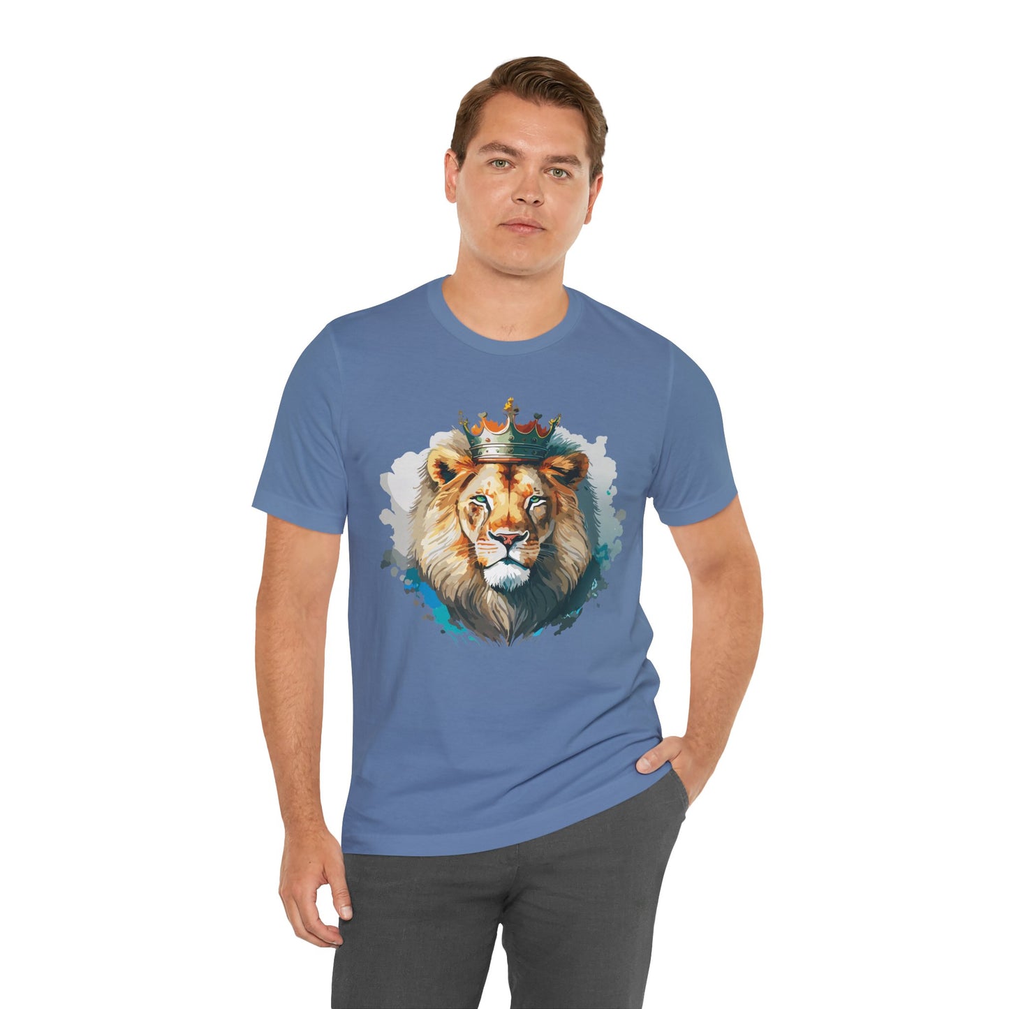 Lion Shirt, Animal Shirt, T-Shirt with Lion, Art Design Tee, Animal Tees, Safari T-Shirt, Crown Tee 13