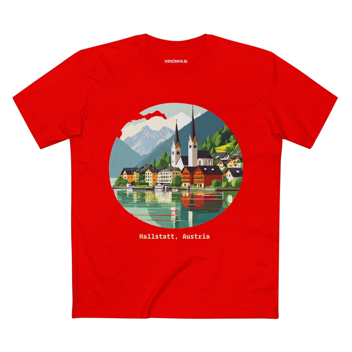 Retro2Nova Unisex Travel Shirt Austria Art Design Original Art Collection Premium Cotton Tee TT 12