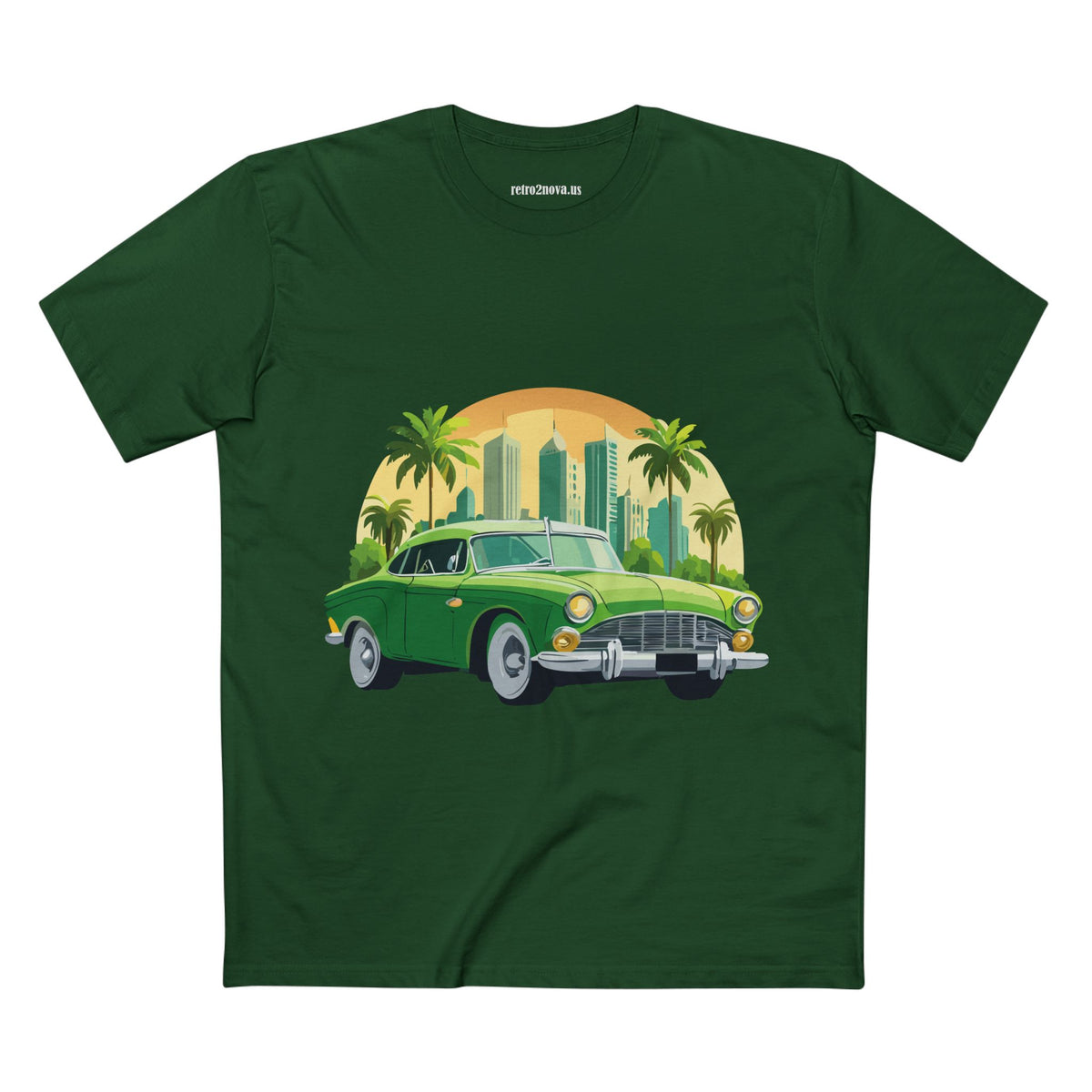 Retro Car Vintage Graphic Tee Staple Unisex 100 Cotton Tee Shirt - RC-7