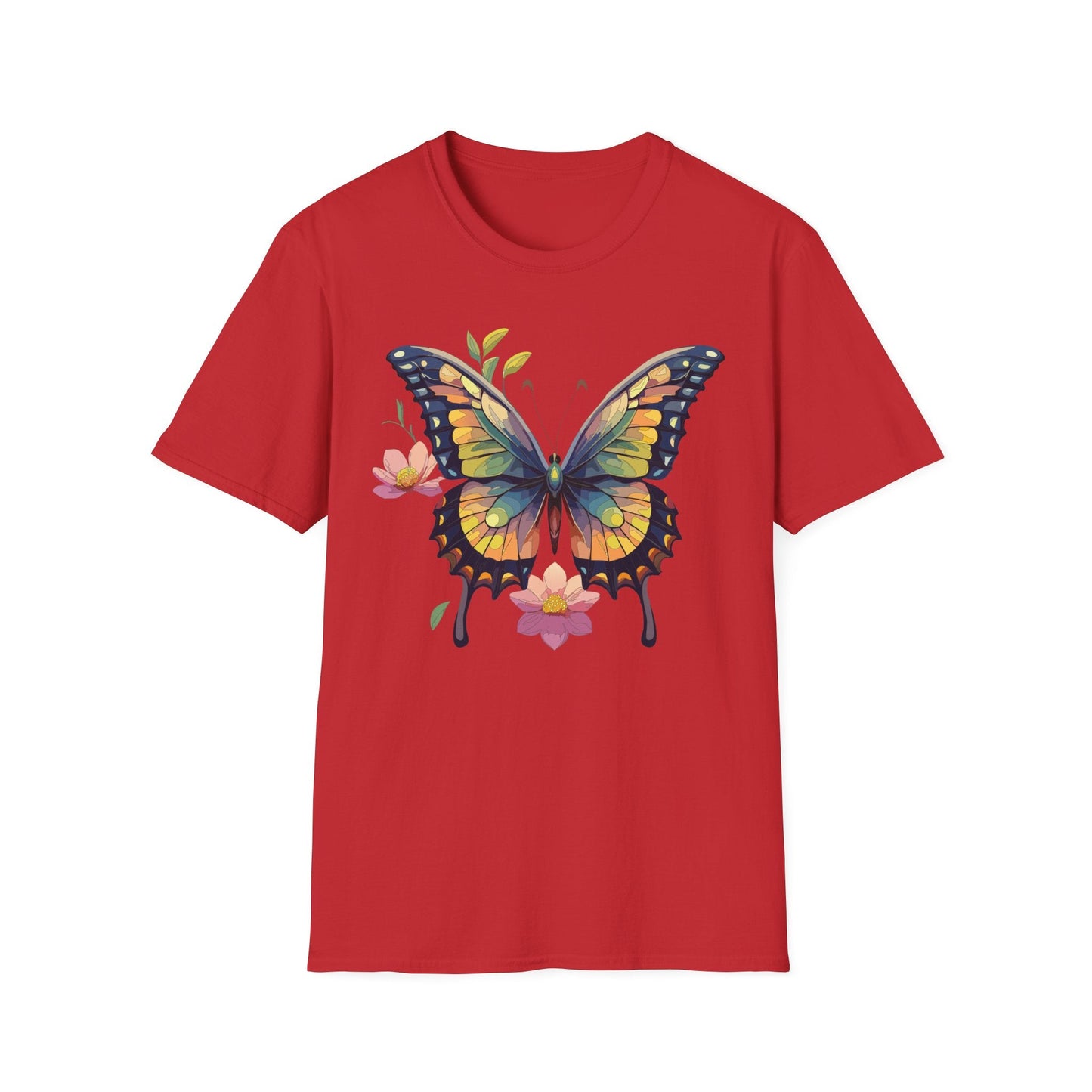 Butterfly Shirt Unisex Monarch Butterfly T Shirt Softstyle Cotton Tee One Hundred Percent Ring Spun