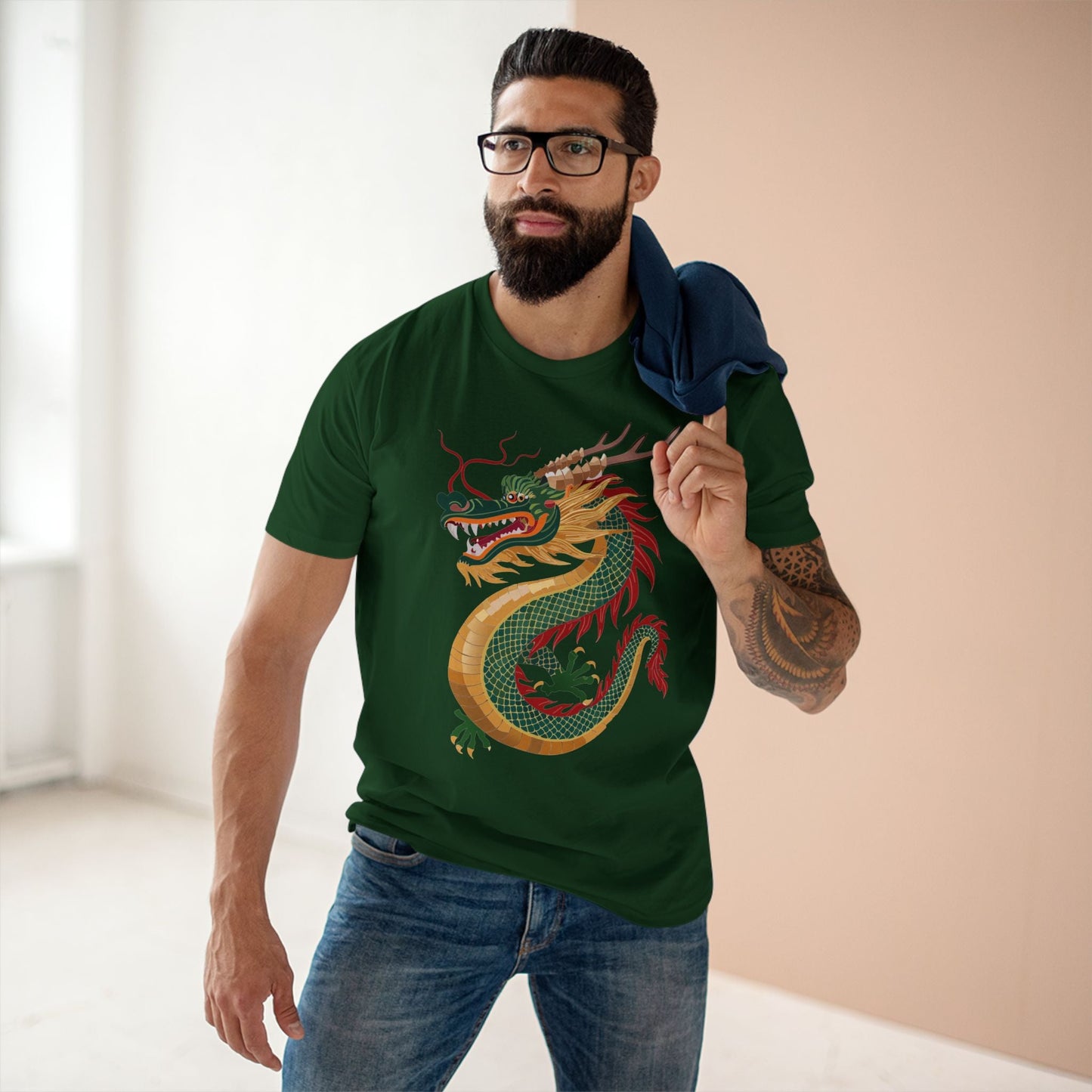 Dragon Graphic Unisex 100 Cotton Staple Tee 12