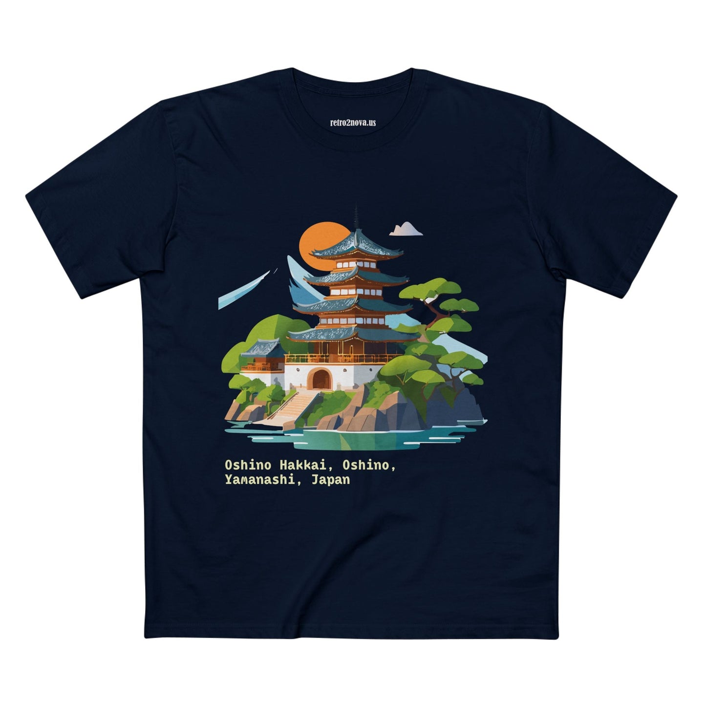 Japan Travel Shirt Unisex Cotton Tee With Original Art Design From Retro2Nova Collection