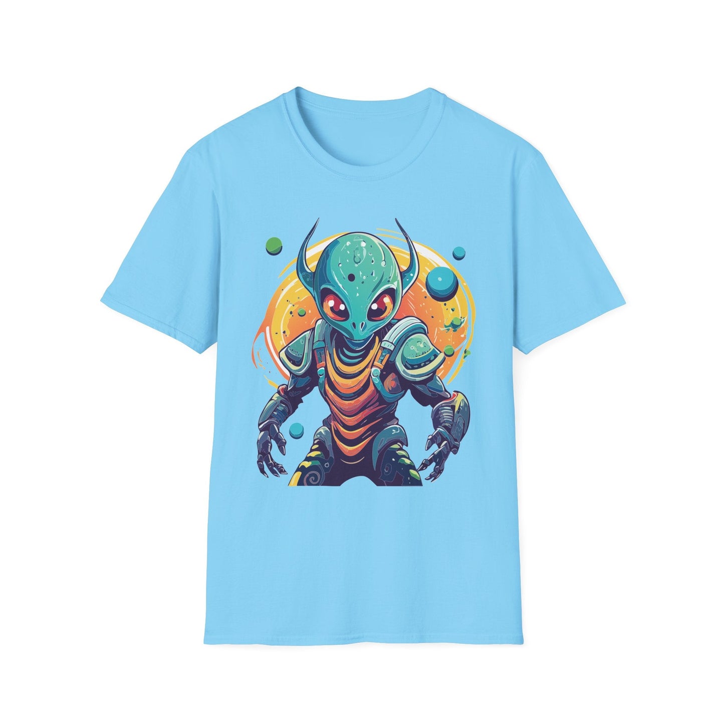 Alien Cosmos Shirt Unisex Softstyle Tee With Alien Art Design Space Theme Graphic Tee