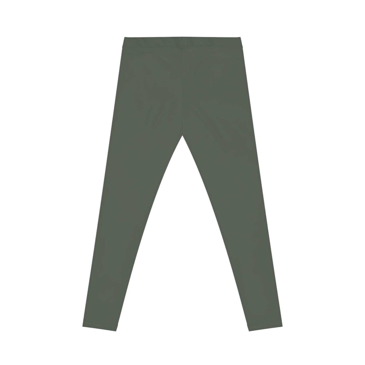 Ebony Olive Color Women's Poly-Span Casual Leggings Print Everyday Activewear Pants