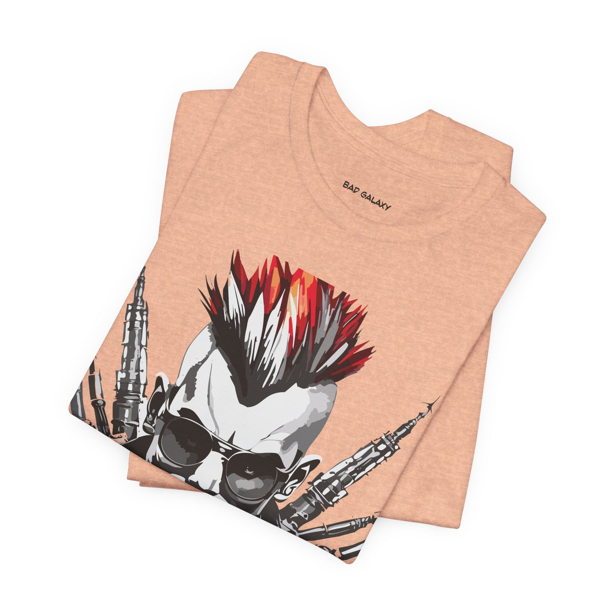 Punk Rock Graphic Unisex Cotton Bella+Canvas Tee with Art Design b37