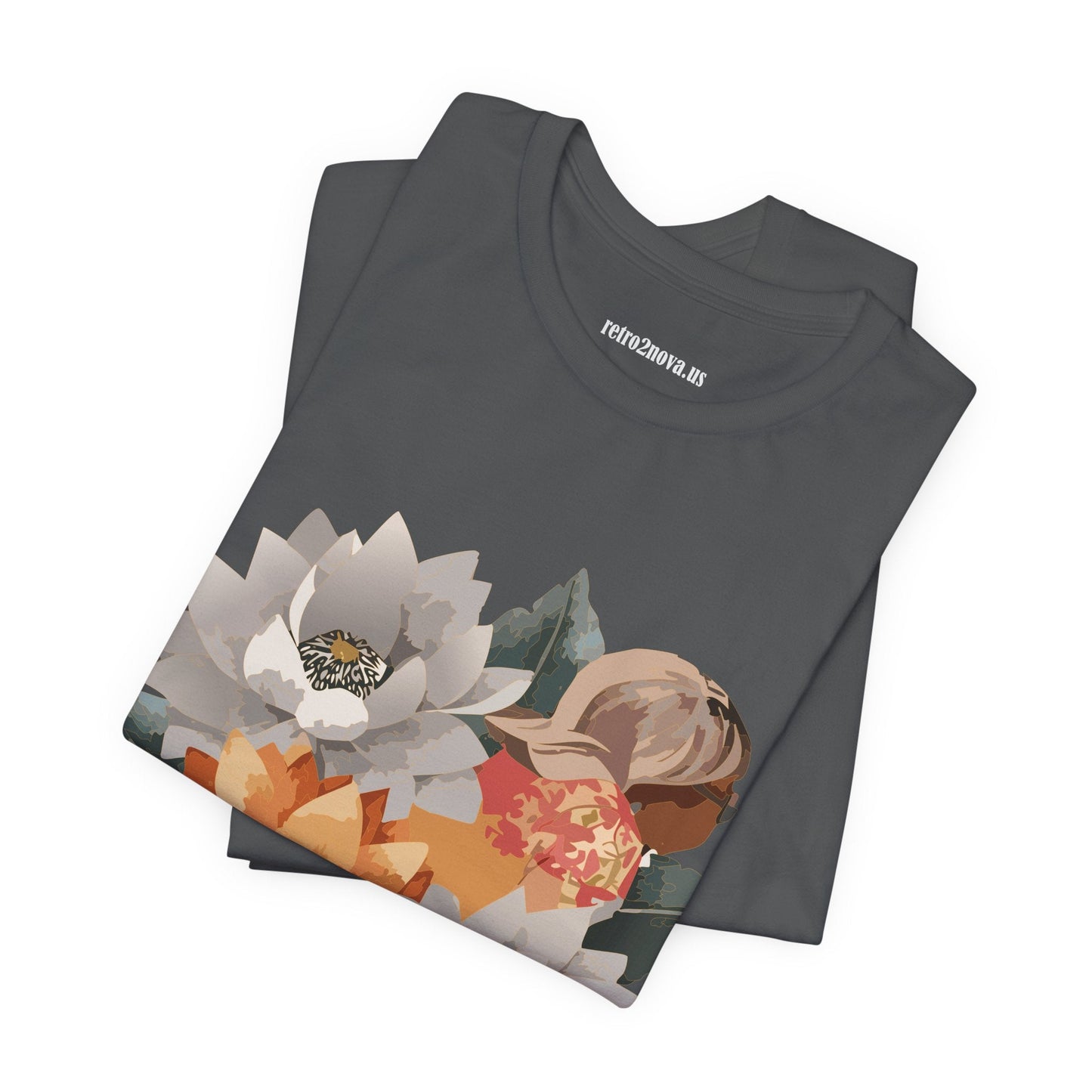 Retro2Nova Flowers Shirt Floral Shirt Unisex Floral Tee Lightweight Breathable Jersey