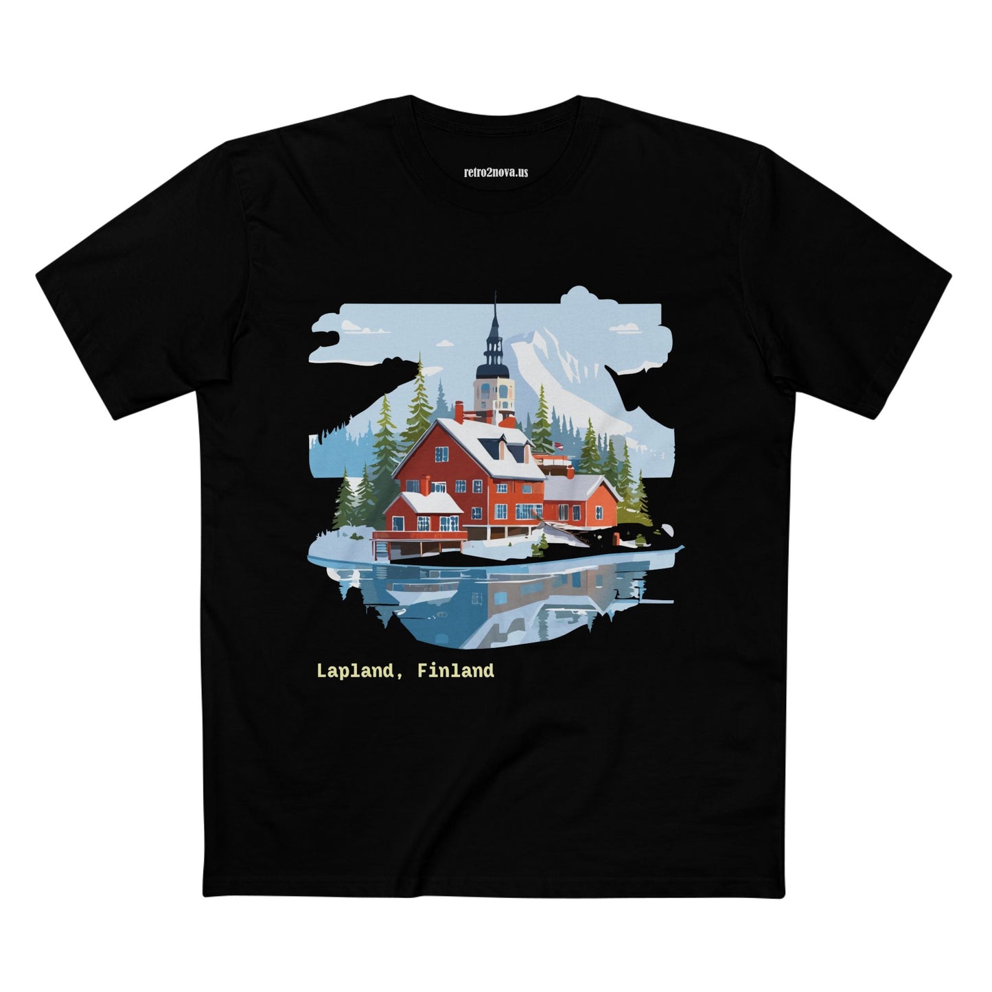 Lapland Travel Shirt Unisex Premium Cotton Tee With Original Art Design TT4 Retro2Nova
