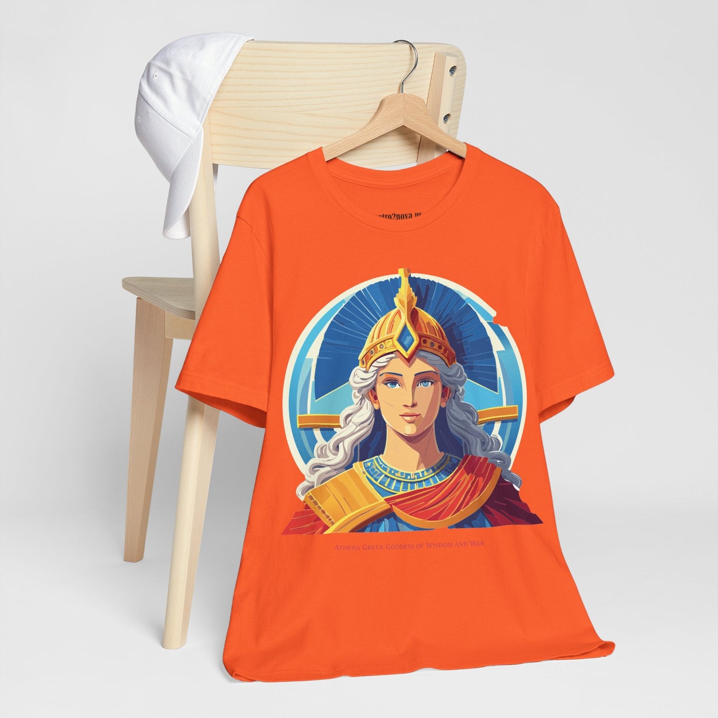 Athena Goddess Graphic Cotton T Shirt Unisex Tee by Retro2Nova Original Art Vintage Inspired