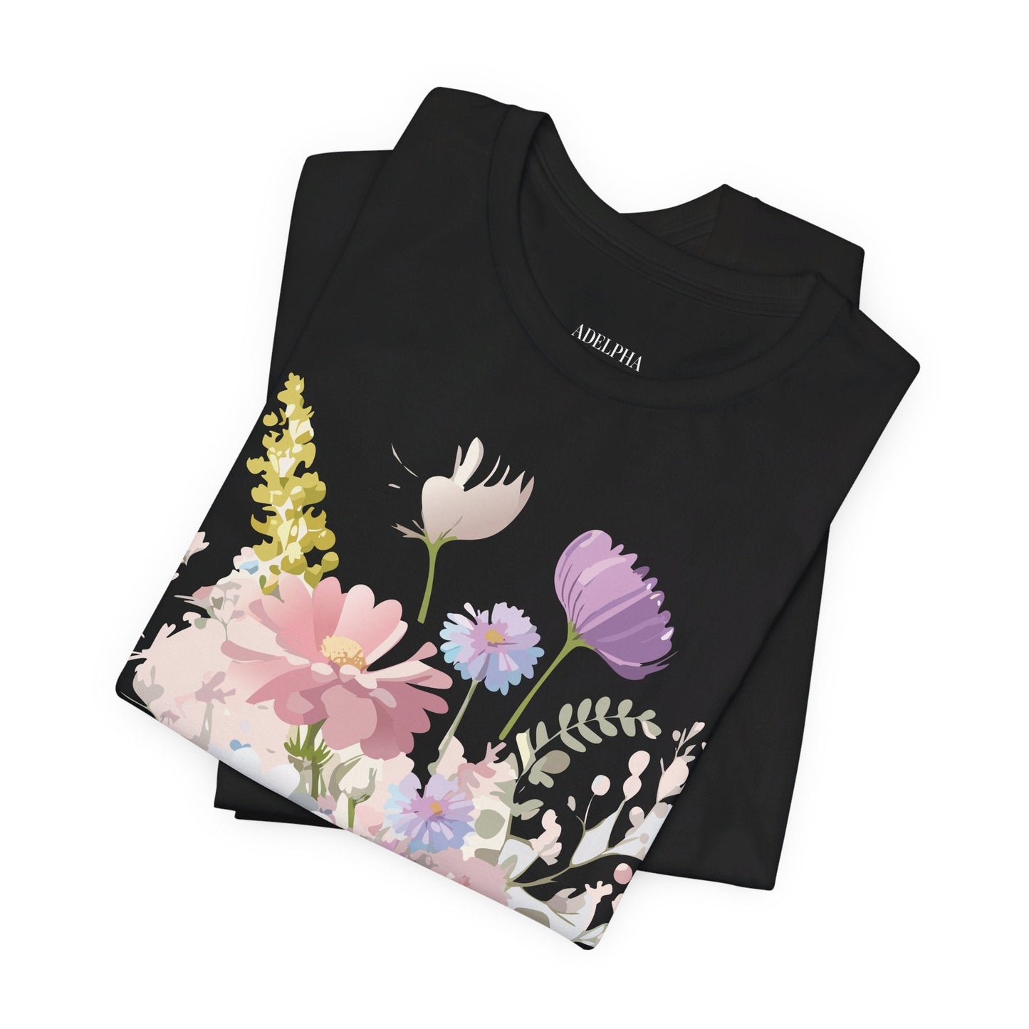 Adelpha Floral Graphic T Shirt Unisex Jersey Short Sleeve Art Design Vintage Inspired Premium