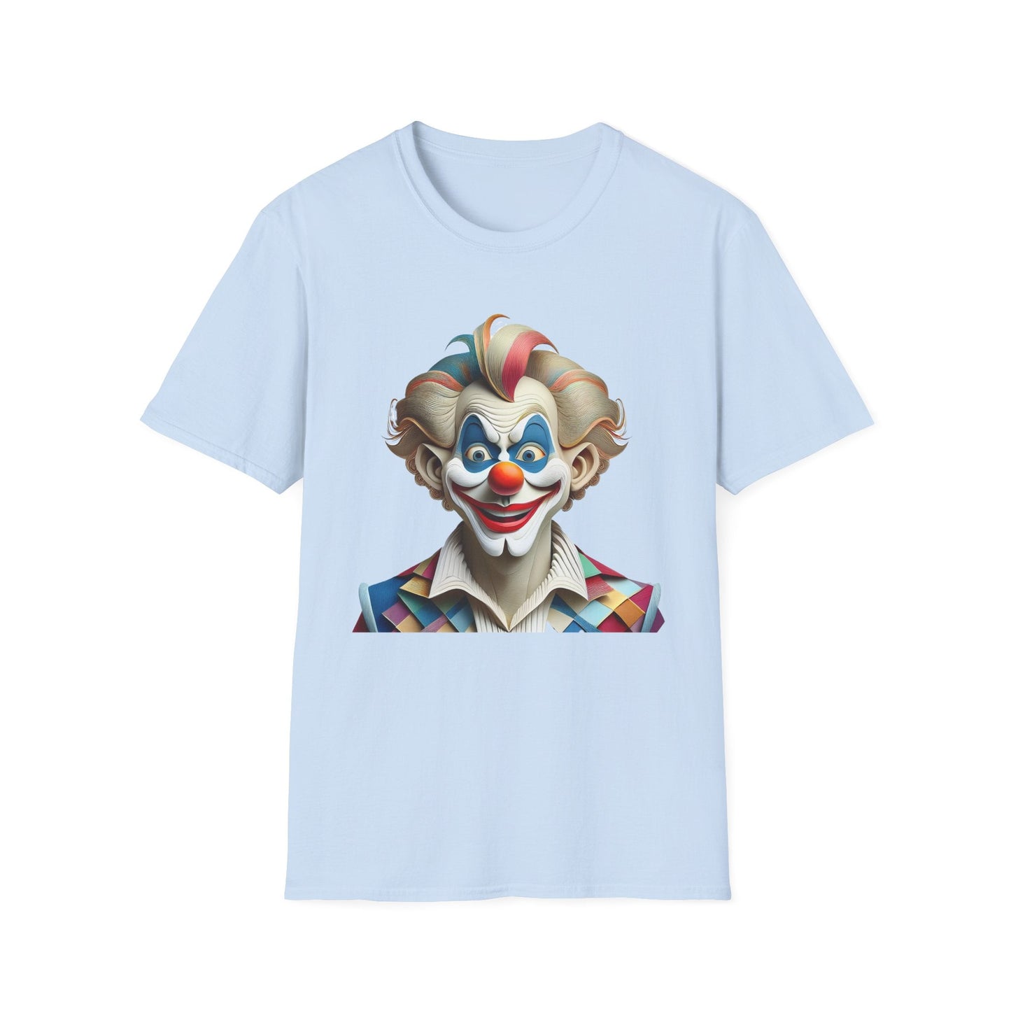 Unisex Clown Shirt Funny Man Circus Tee Softstyle Gildan 64000 Short Sleeve Everyday Comfort