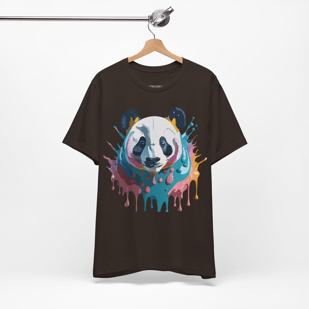 Panda Graphic Unisex Cotton Bella+Canvas Tee with Art Animal Design e140