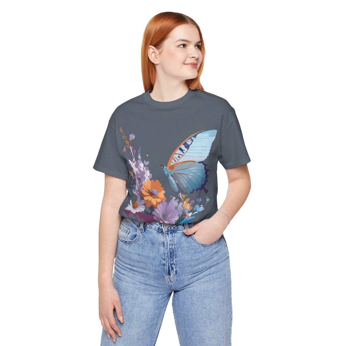 Butterfly Graphic Tee Unisex Jersey Short Sleeve Vintage Inspired Adelpha Art