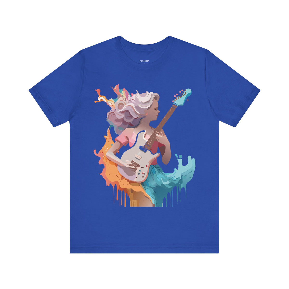 Music Graphic Unisex Cotton Bella+Canvas Tee with Art Design m100