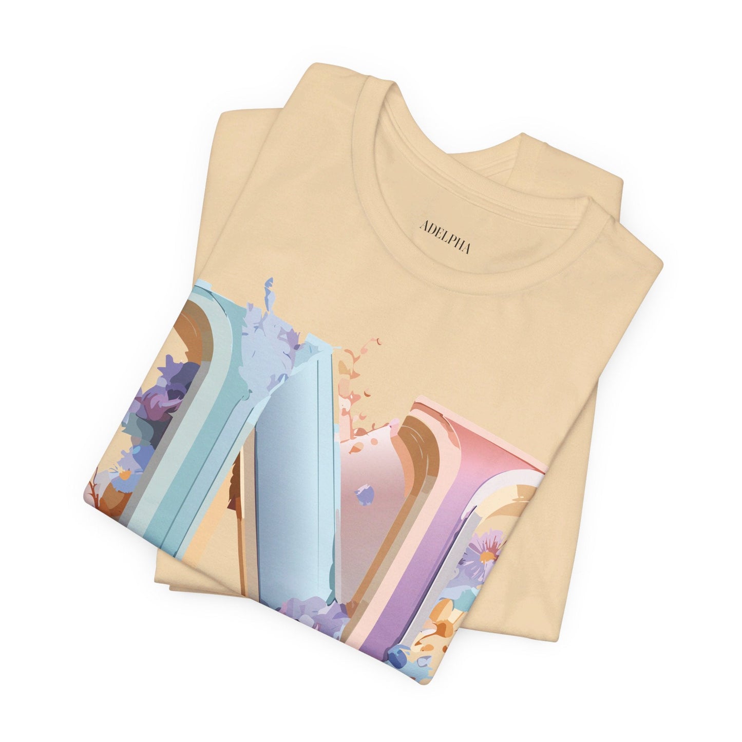Letter N Shirt Unisex Graphic Tee Adelpha Vintage Inspired Artwork Short Sleeve Premium Cotton