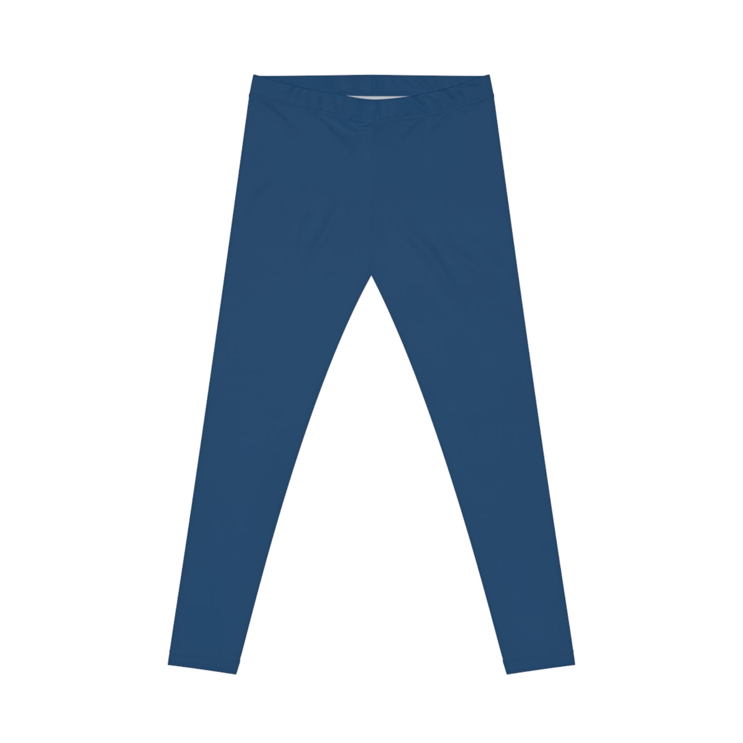 Yale Blue Color Women's Poly-Span Casual Leggings XS-2XL