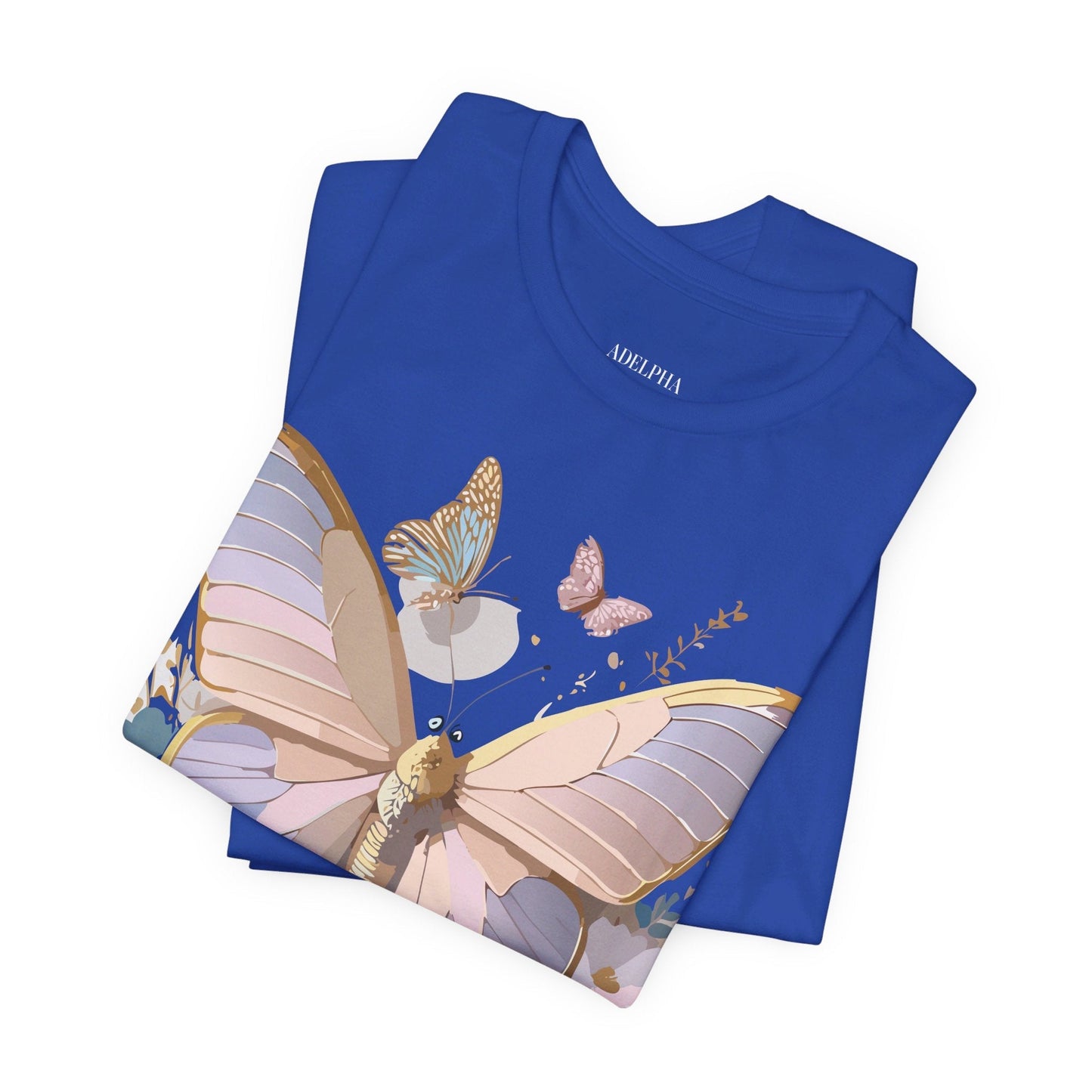 Butterfly Graphic Tee Unisex Short Sleeve Vintage Inspired Artwork Adelpha