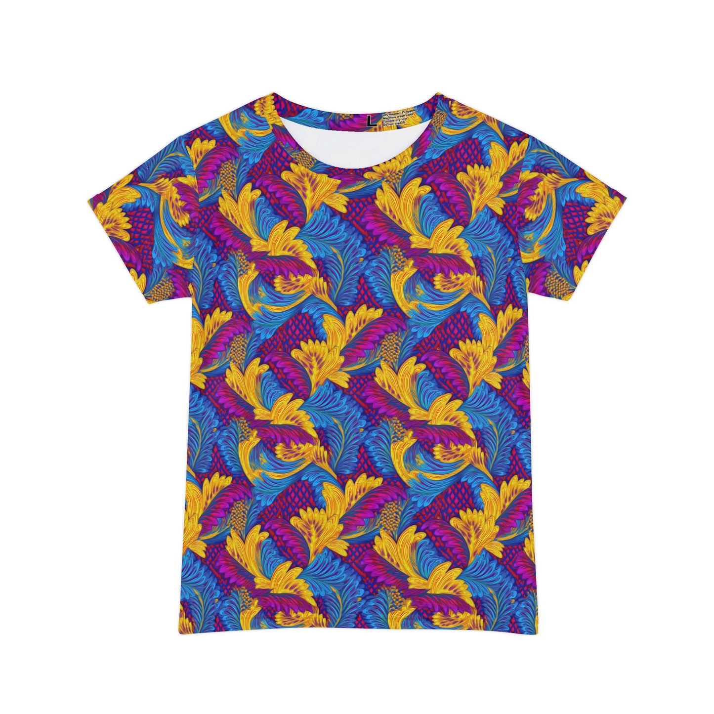Women Poly Span T-Shirt with Floral Print