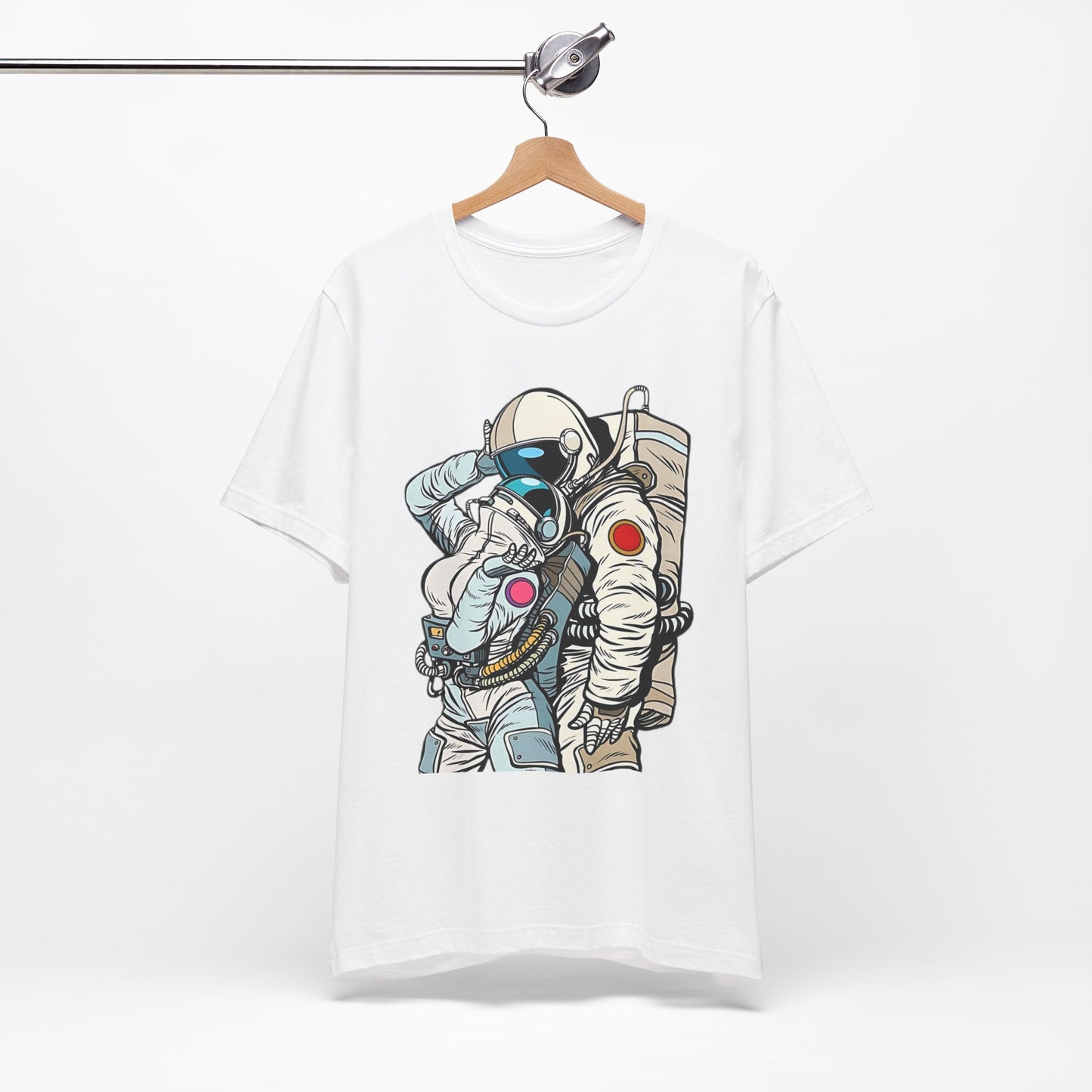 Unisex Astronaut T-shirt, Space Lovers Tee, Cosmic Top, Astronaut Graphic Tee, Cosmos Graphic T-Shirt, Love Shirt Art T-Shirt