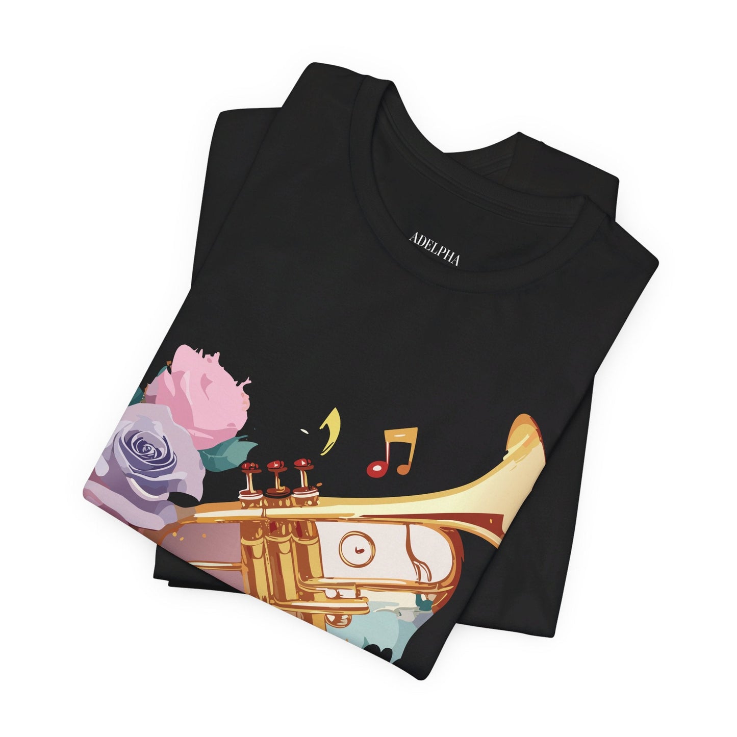 Music Graphic Unisex 100 Cotton Vintage Art with Musical Elements Tee 130