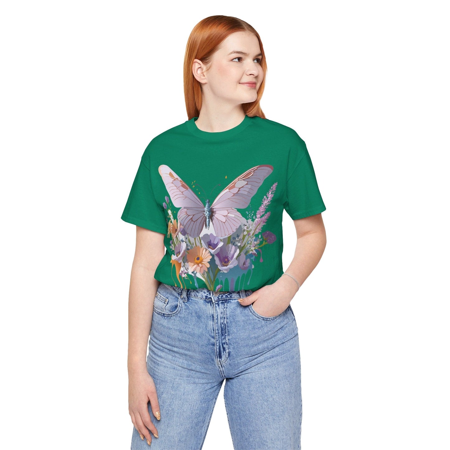 Butterfly Graphic Tee Unisex Short Sleeve Vintage Artwork By Adelpha