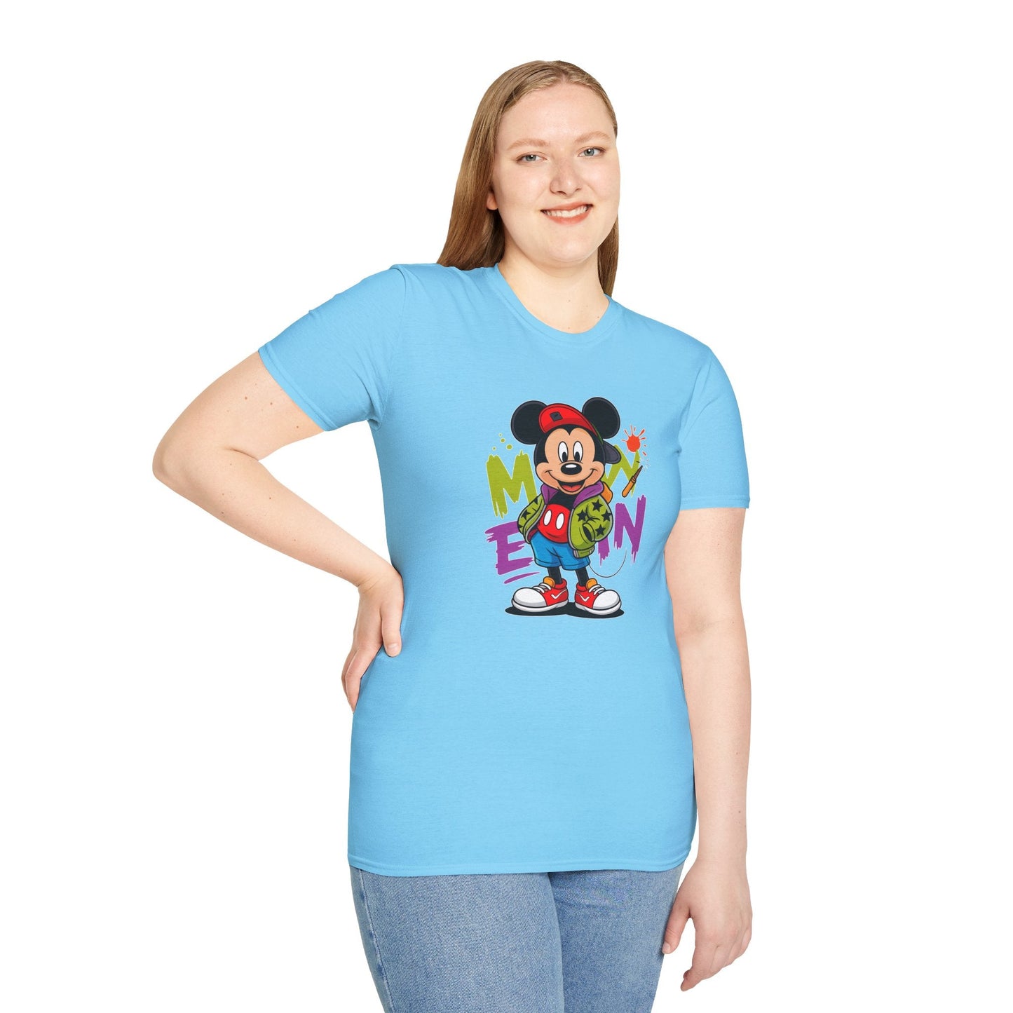 Unisex Cartoon T Shirt With Animals Animation Tee Premium Softstyle Gildan 64000
