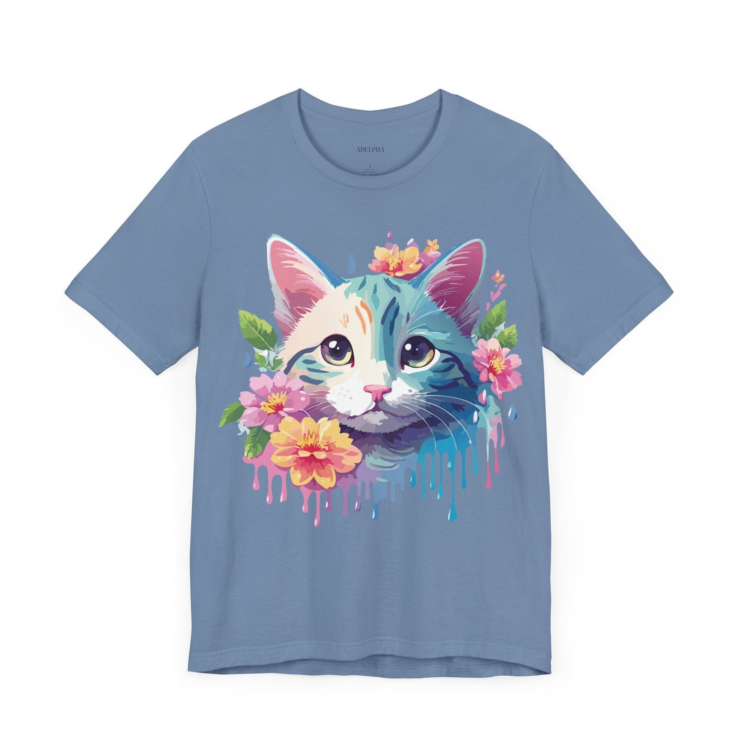 Cat Graphic Tee Unisex Shirt Adelpha Vintage Inspired Short Sleeve