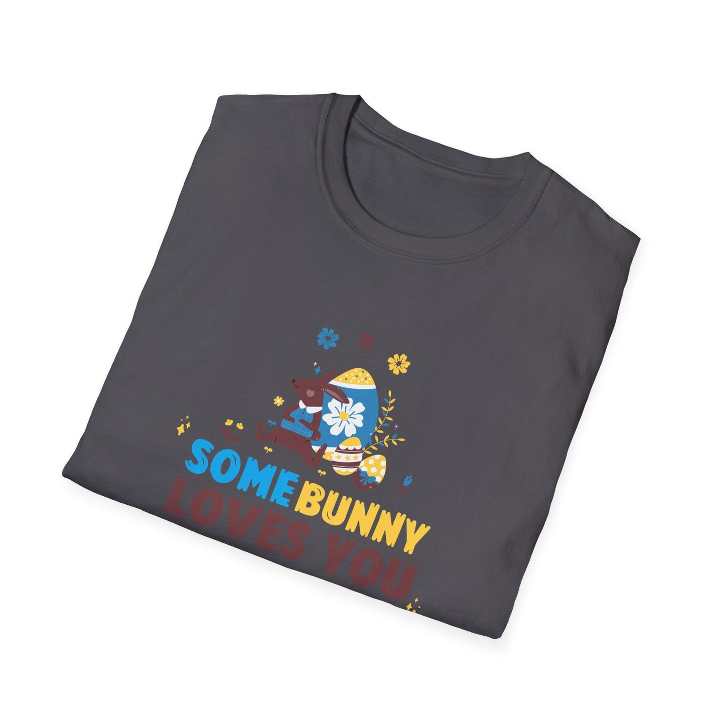 Easter Bunny T Shirt Unisex Gildan Softstyle 64000 Art Design With Easter Prints