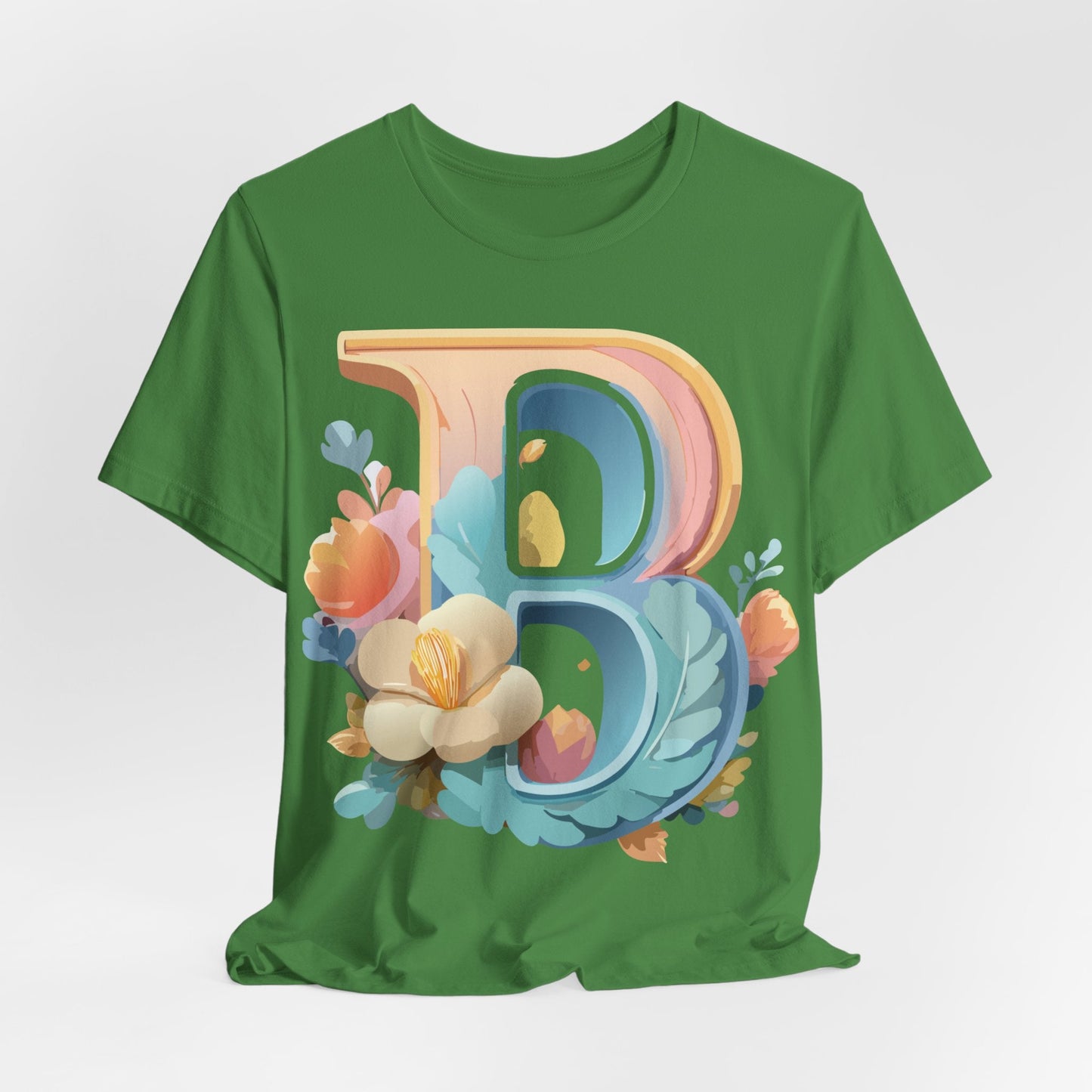 Letter B Graphic Tee Unisex Jersey Short Sleeve With Vintage Inspired Artwork By Adelpha