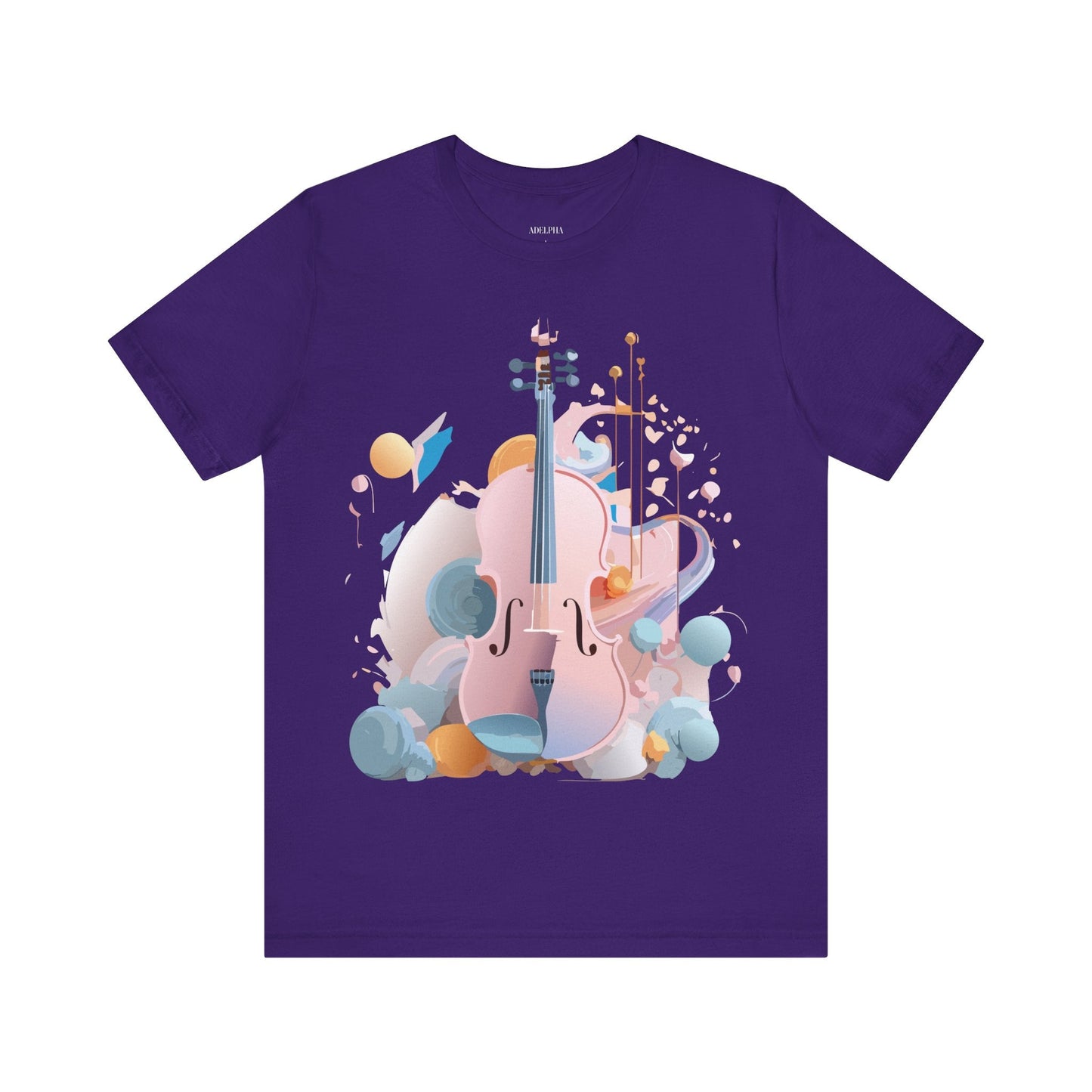 Music Graphic Unisex 100 Cotton Vintage Art with Musical Elements Tee 15