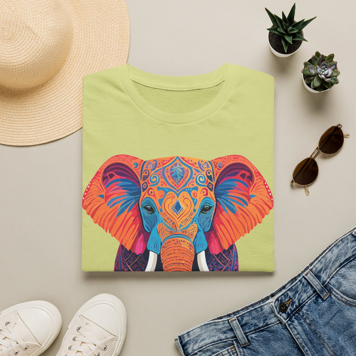Colorful Mandala Elephant T-Shirt | Boho Animal Graphic Tee