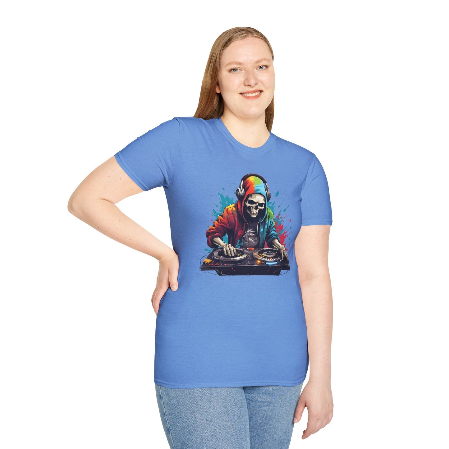 Skull T Shirt Unisex Skeleton Tee 100 Cotton Softstyle Gildan 64000 Graphic Tee Artwork