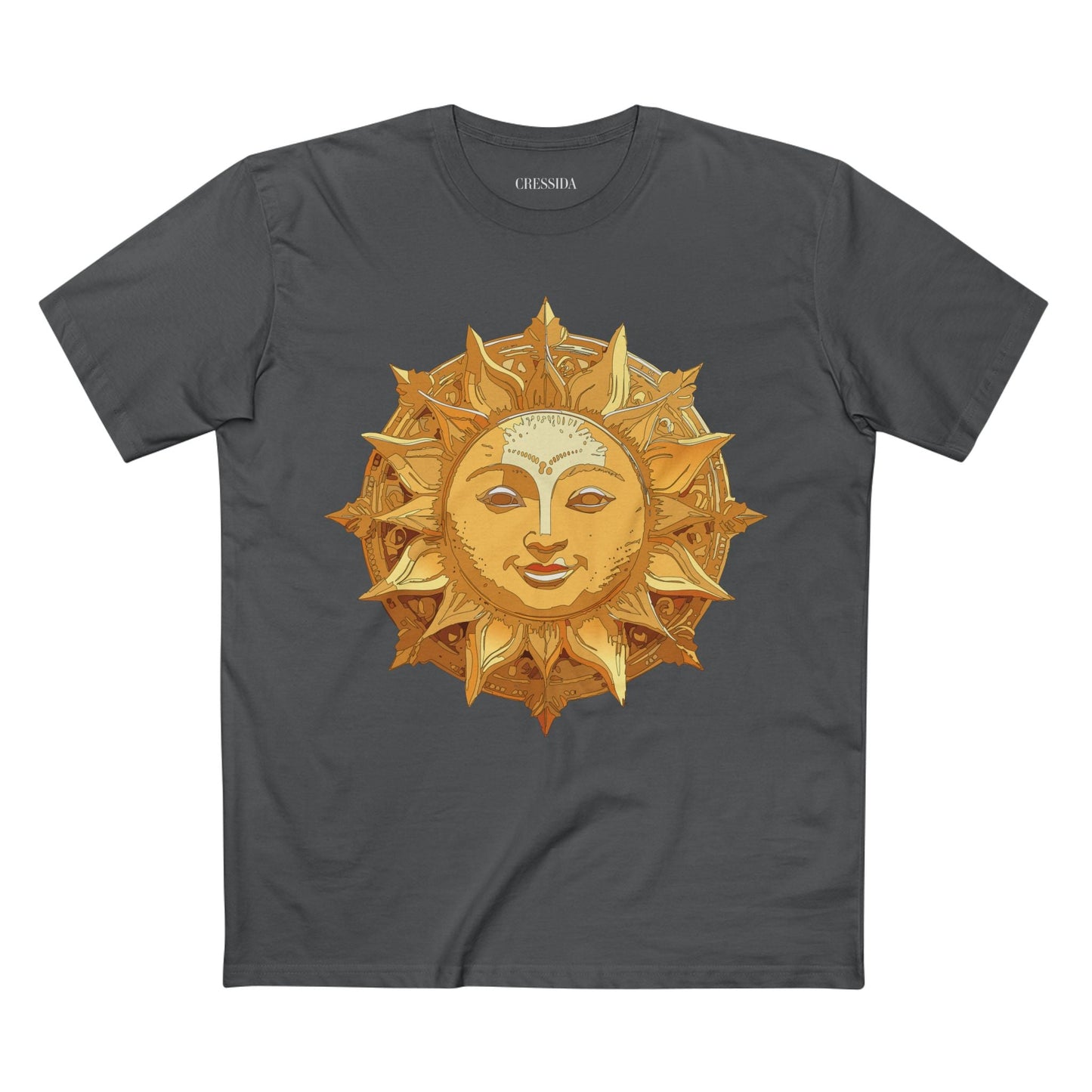 Gold Sun Graphic Unisex 100 Cotton T-Shirt with Golden Art Design 22