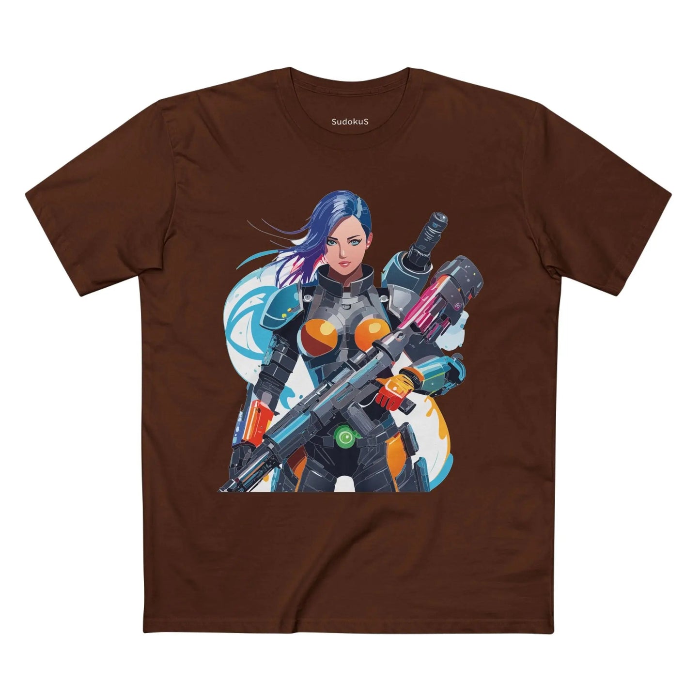 Army-woman Graphic Unisex 100 Cotton Staple Tee 24