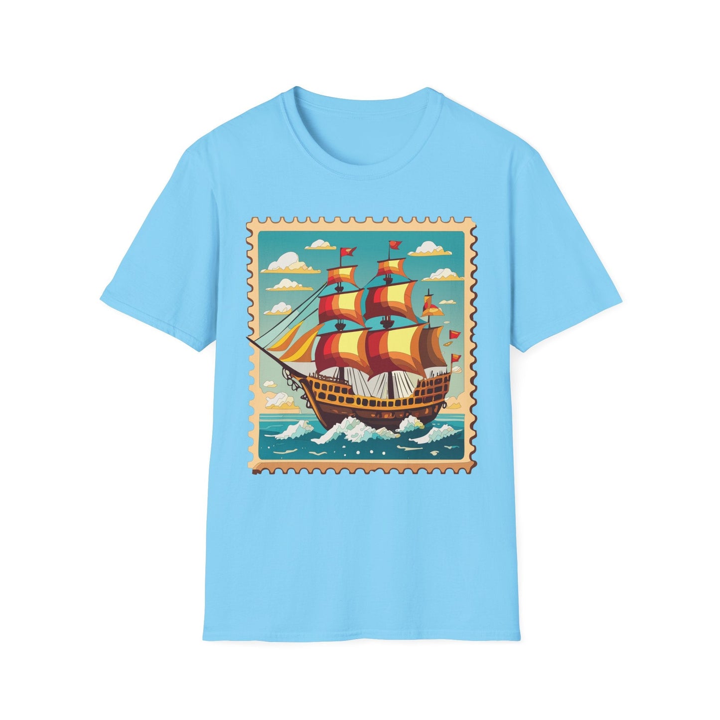 Unisex Softstyle Short Sleeve T Shirt Gildan 64000 Ring Spun Cotton Vessel Ship Frigate Tee