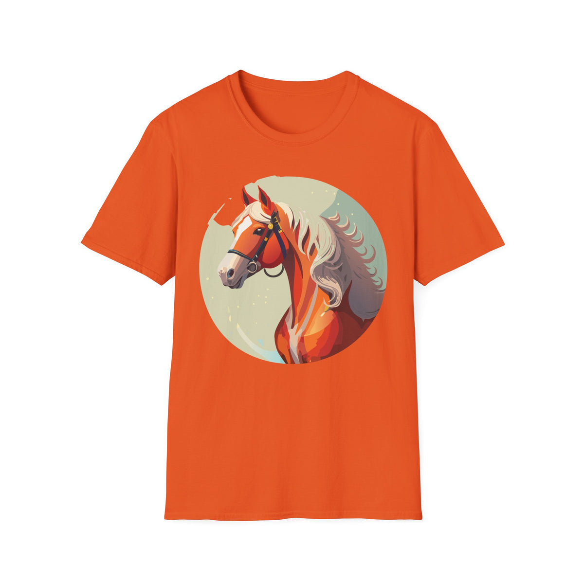 Majestic Chestnut Horse T-Shirt | Illustrated Horse Portrait