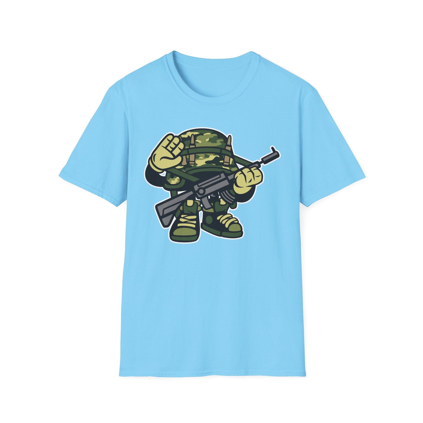 Cartoon T Shirt Animation Tee Funny Art Design Unisex Softstyle 64000 Lightweight Cotton Tee