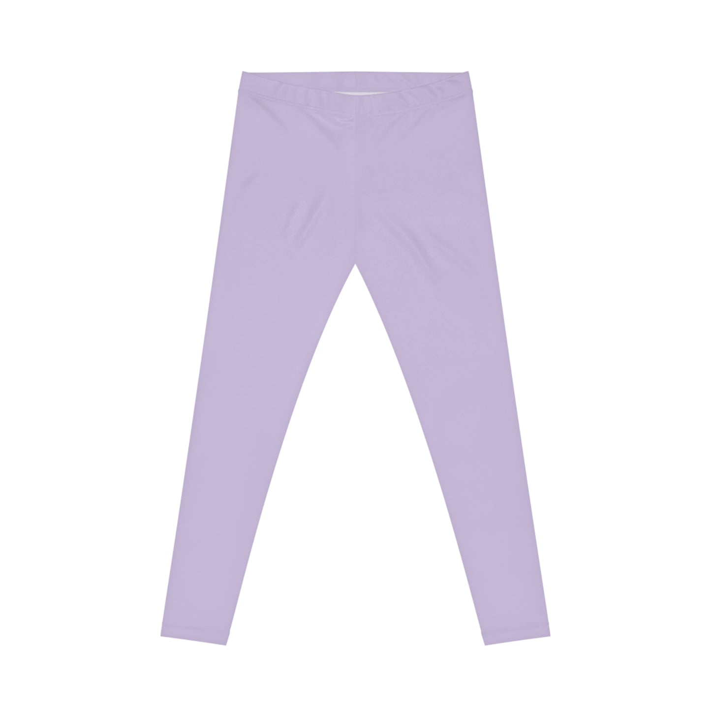Pale Lilac Color Women's Poly-Span Casual Leggings XS-2XL
