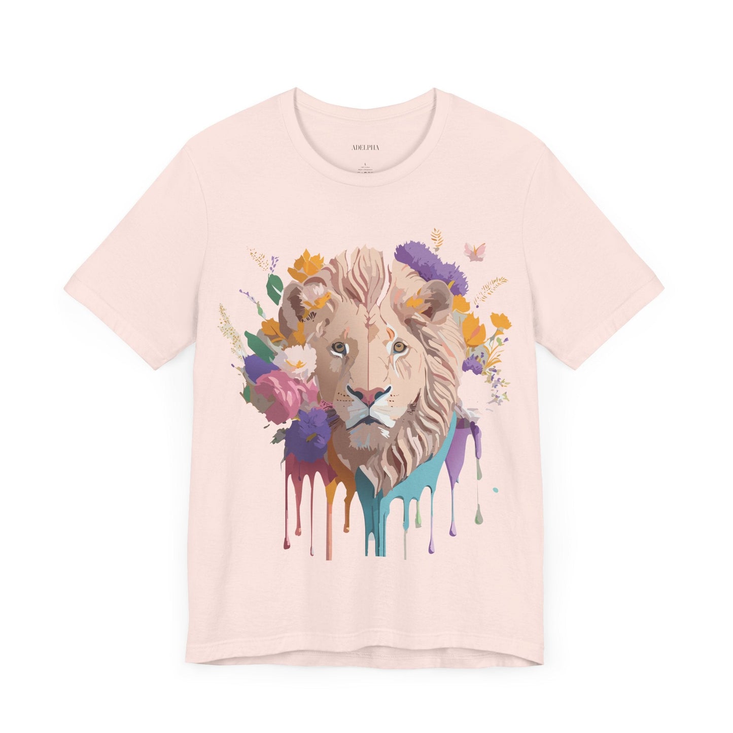 Lion Shirt Graphic Tee Unisex Short Sleeve Vintage Inspired Artwork Adelpha Premium Quality