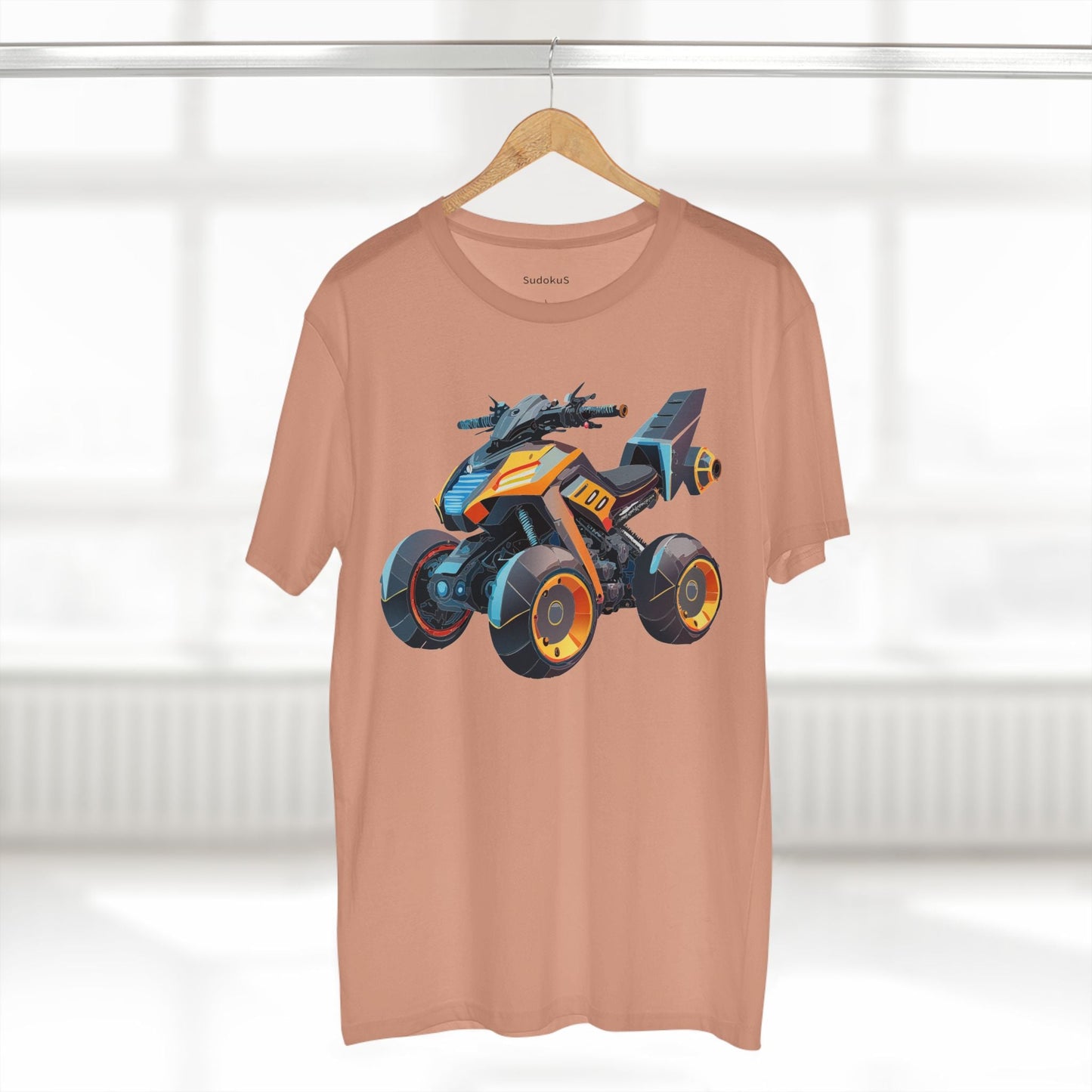 Moto Bike Graphic Unisex 100 Cotton Staple Tee 13