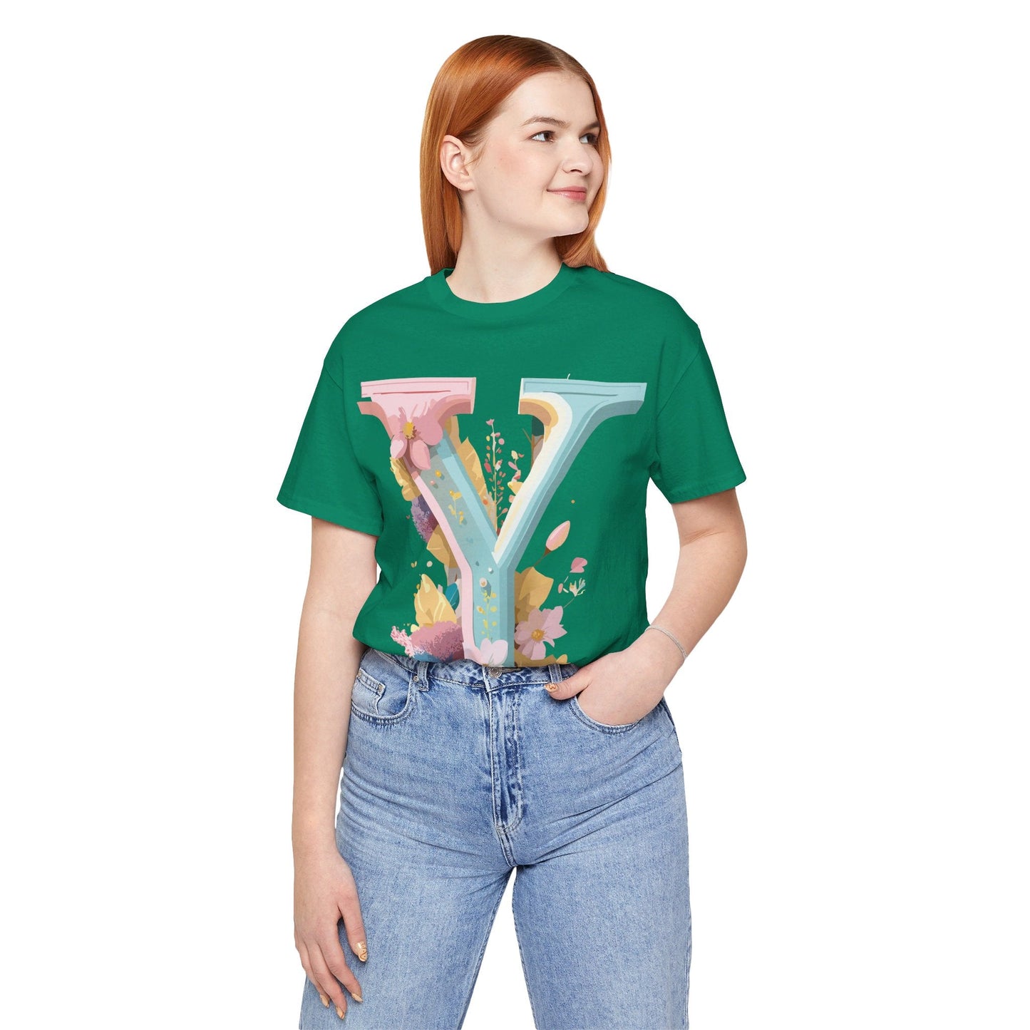 Letter Y Shirt Unisex Graphic Tee Vintage Inspired Artwork Adelpha Short Sleeve Design