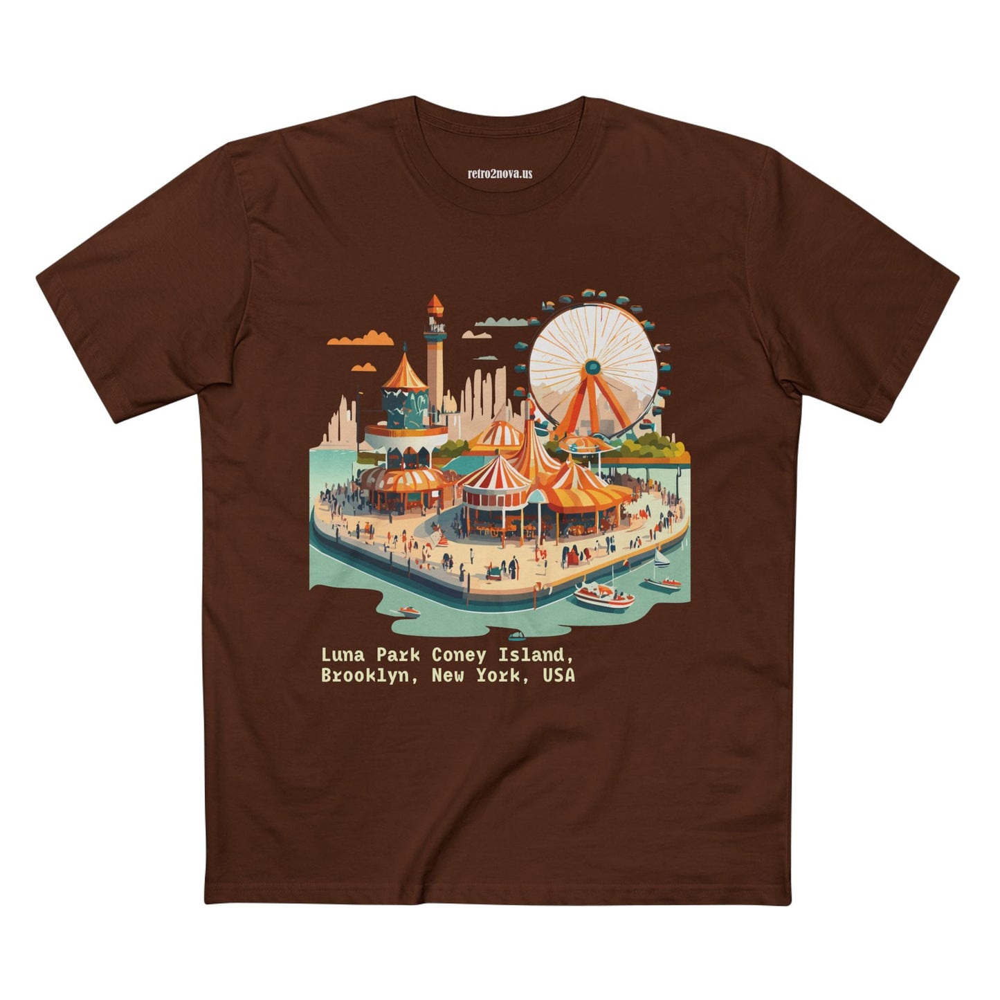 Travel Shirt Tourist Shirt Brooklyn Shirt Unisex Premium Cotton Tee By Retro2Nova TT16