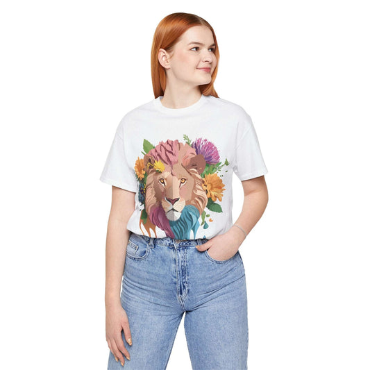 Lion Graphic Unisex 100 Cotton Vintage Animal Artwork Tee 2